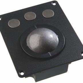 Trackball industrielle montage en panneau 50mm de diamètre Trackball laser - Touches IP68 - Plaque noire Etanchéité: IP68