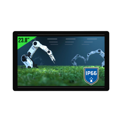 23.8” TFT FHD 16:9 Heavy Industrial Panel PC with Intel® Processor N97, P-Cap Touch Screen, 8GB DDR5, 1 x PCIe slot
