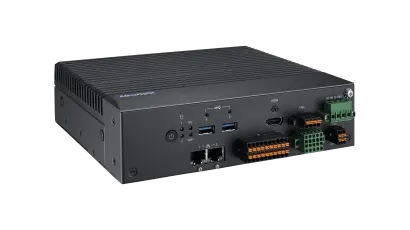 PC Fanless pour AMR/MMR avec Intel® Core™ de 12ᵉ, 13ᵉ et 14ᵉ Gen, max 96Go RAM, HDMI, 3 x LAN, 4 x USB, 2 x COm, 2 x CANBUS, 8 DI/DO