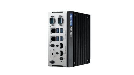 PC Fanless avec Intel Atom E3940, 2 x HDMI, 2 x LAN, 4 x USB et 1 x mPCIe