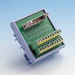Bornier ADAM pour carte d'acquisition de données, 20-Pin Flat Câble Terminal, DIN-rail Mount