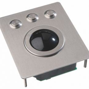 Trackball industrielle montage en panneau 50mm de diamètre Trackball couleur noire Etanchéité: IP65