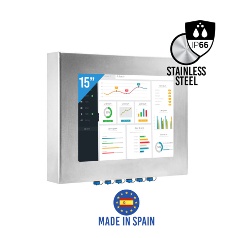 Full IP66 Panel PC 15" Intel made in Spain