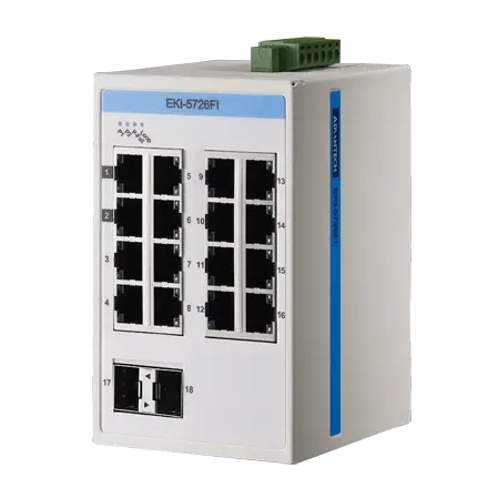 Switch Rail DIN ProView automatisme 16 ports Gb + 2 1000Mbps -40°C 75°C