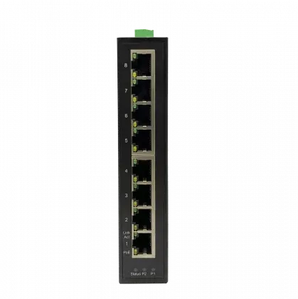 Switch ethernet industriel PoE+ 8 ports 10/100/1000Mbps non managé (-40°C ~ 75°C)