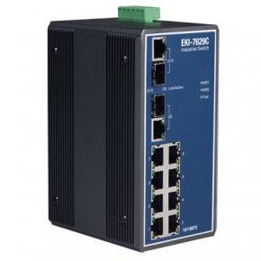 Switch industriel, 8-port 10/100Mbps + 2-port SFP combo GbE switch