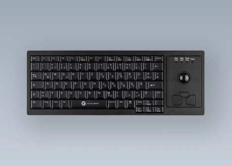 Semi-rugged keyboard with trackball