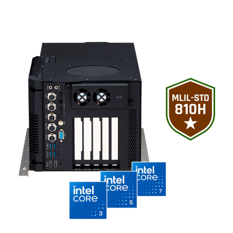 Ruggedized modular PC for embedded AI, MIL-STD-810H Intel Core (Series 2)