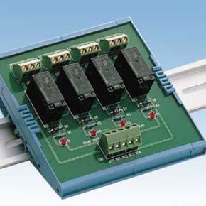 4 channels Power Relay for DIN-rail Mounting for data acquisition