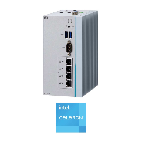 Robust DIN-rail Fanless Embedded System with Intel® Celeron® Processor N3350, COM, CAN, PoE LAN and DIO