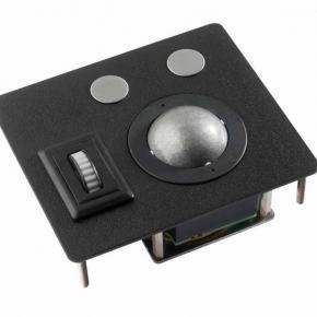 Trackball industrielle montage en panneau 38mm de diamètre "Scroll & Roll" - Roulette de défilement et fonction clic Etanchéité: IP68