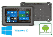 Rugged tablet 10" with Windows 10 or Android