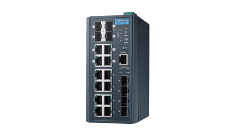 Switch managé pour le domaine ferrovière x8 GbE, x4 SFP et x4GbE Combo  EN50121-4