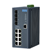 Managed Ethernet Switch 8 GbE Ports + 4 SFP Ports Resistant to Extreme Temperatures