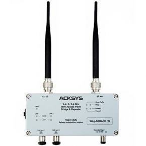 Point d'accès, bridge WiFi et répéteur WDS (802.11a/b/g/h), boîtier durci, 2 ports Ethernet, 2 antennes