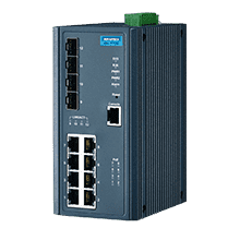 Managed Ethernet Switch x8 LAN GB POE ports and x4 SFP ports EN50121-4 standard