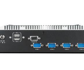 PC industriel fanless, Atom D2550 1.8GHz w/ HDMI+VGA+2*GbE+4*COM+6*USB