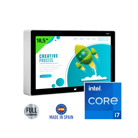 SILVER - Aluminum Close Frame Panel PC 18,5" Intel Core I7