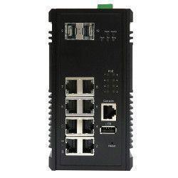 8+2 Port Industrial Managed PoE+ Ethernet Switch with 10G Uplink