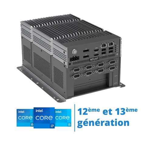 PC fanless IA hautes performances équipé d'un processeur Intel Core i3,i5,i7 de 12eme ou 13eme génération