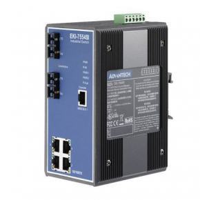 Switch industriel, 4+2 100FX Port S.M. Managed Switch(Wide Temp.)