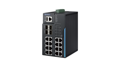 Managed PoE Ethernet Switch with x16 GB PoE Ports and x4 SFP+ Ports