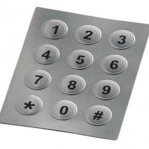 12 key stainless steel keyboard, round ø17 keys