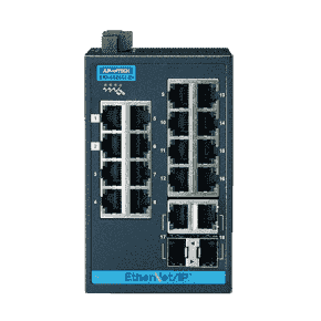 ETHERNET DEVICE, 16FE+2G  Ind. Switch with EtherNet/IP, W/T.
