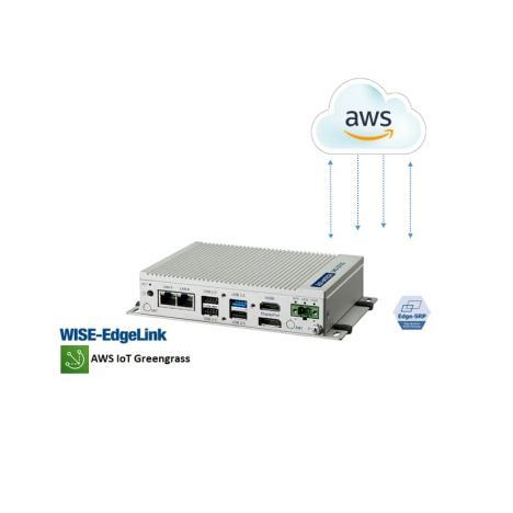 PC Fanless J1900 EdgeLink + AWS IoT Greengrass 4Go RAM / 64Go SSD, HDMI + DP, 4xCOM, 4xUSB