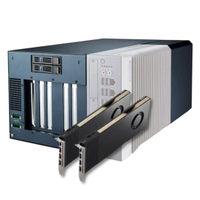 Fanless box computer + 2 x Nvidia Quadro RTX GPU + Intel iCore et Xeon 1000W
