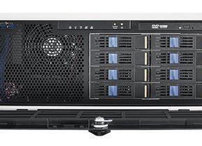 4U rackmount tower chassis for EATX, ATX, MicroATX with 8 Hot swap Drive trays 1200W power
