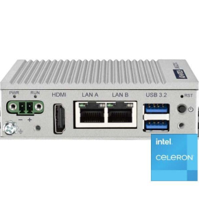 Edge IoT Gateway with 2 x GbE, 2 x USB 3.2, 1 x mPCIe, 1 x HDMI, and 32 GB eMMC for EU region