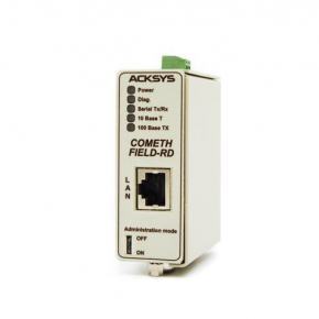 Passerelle série monovoie RS232/RS422/RS485 vers Ethernet TCP/IP, format Rail DIN