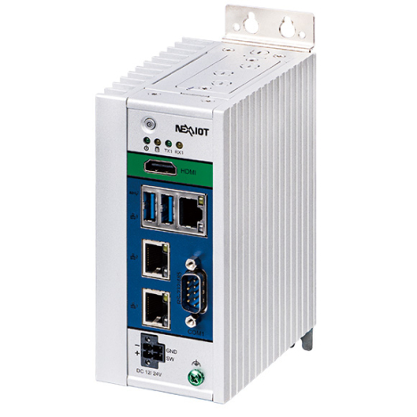 PC fanless compact Intel Processor N97 Quad Core x1 HDMI 4K, x3 LAN GB, x2 USB, GPIO et x2 COM DB9