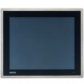 17" SXGA Industrial Monitor with Resistive Touch Control, Direct VGA, DP Ports, and 304 Stainless Steel Front Bezel