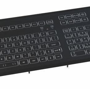 Clavier industriel rétro-éclairé par LED encastrable + cadre 106 touches "Duralight" - Boule industrielle laser 50mm Etanchéité: IP67 Interface USB RU