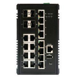 16+4 Port Industrial PoE+ Ethernet Switch with 10G Uplink