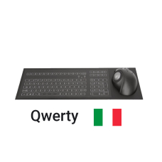 Produit Clavier industriel encastrable rétroéclairé IP65 avec trackball ergonomique 38 mm – Italien QWERTY Image