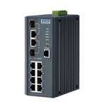 Switch Ethernet industriel managé avec 8 ports 10/100Mbps + 2 x SFP (-40 à +75°C)