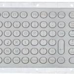 Clavier inox durci 105 touches montage panneau par l'arrière