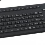 IEC-60495 - Clavier marine VESA 75 avec trackball 25mm en caoutchouc 92 touches IP67 USB NORVEGIEN