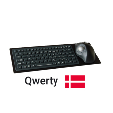 Produit Clavier industriel IP67 encastrable en silicone avec trackball ergonomique – Danois QWERTY Image