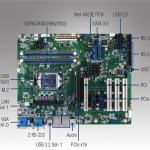 Carte mère ATX compatible Intel 10th generation CoreTM i9/i7/i5/i3, DVI/VGA, DDR4, USB 3.2, M.2, 6 COM