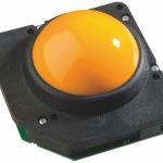 Souris Trackball En bakélite 75 Trackball couleur jaune Etanchéité: IP40