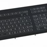 Clavier industriel étanche IP65, encastrable , rétroéclairé, norme IEC-60945, avec Trackball et pavé numérique, interface USB, langue US / Qwerty