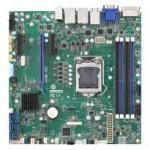 Carte mère industrielle microATX compatible Intel Xeon et Processeur 10ème gén + 4 x DDR4, 3 x PCIe, 6 x USB 3.2, 5 x SATA 3, 4 x LAN et IPMI