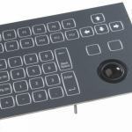 Clavier trackball industriel compact à encastrer 36 touches IP65 Interface USB