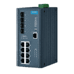 Switch Rail DIN industriel 8 ports FE POE + 2 Fibre SFP -40°C 75°C