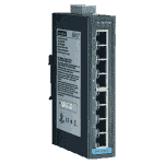 Switch industriel 8 ports Ethernet 10/100 Mbps en boîtier métallique et alimentation redondant