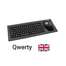 Product Full-Travel Industrial Panel Mount Keyboard with Ergonomic Trackball – UK QWERTY Image